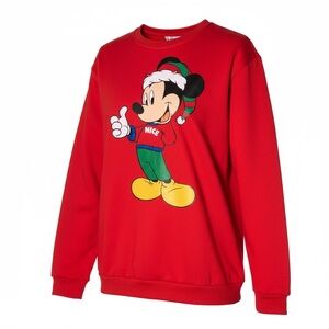 Disney Pat Pat Men’s Red Mickey Mouse Holiday Sweater